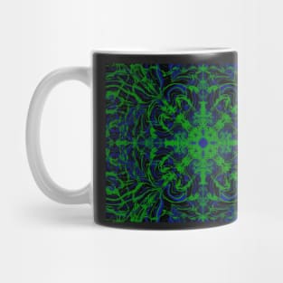 Trippy blue and green art Mug